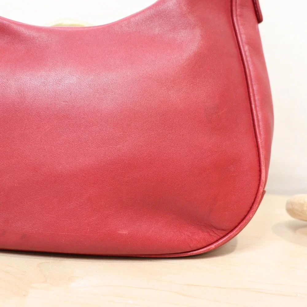 COACH Red Vintage Legacy‎ West Hobo Shoulder Bag - Picture 5 of 9